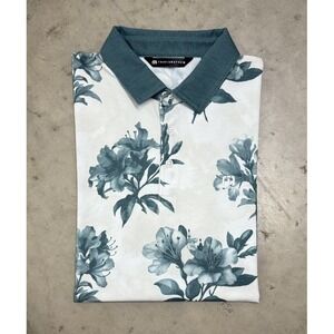 Travis Matthew Performance Golf Polo Floral Pattern Sz Medium